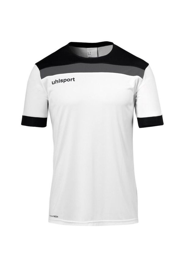 UHLSPORT - Koszulka sportowa męska Uhlsport Offense 23. Kolor: biały, wielokolorowy, czarny. Materiał: poliester. Długość rękawa: krótki rękaw. Długość: krótkie