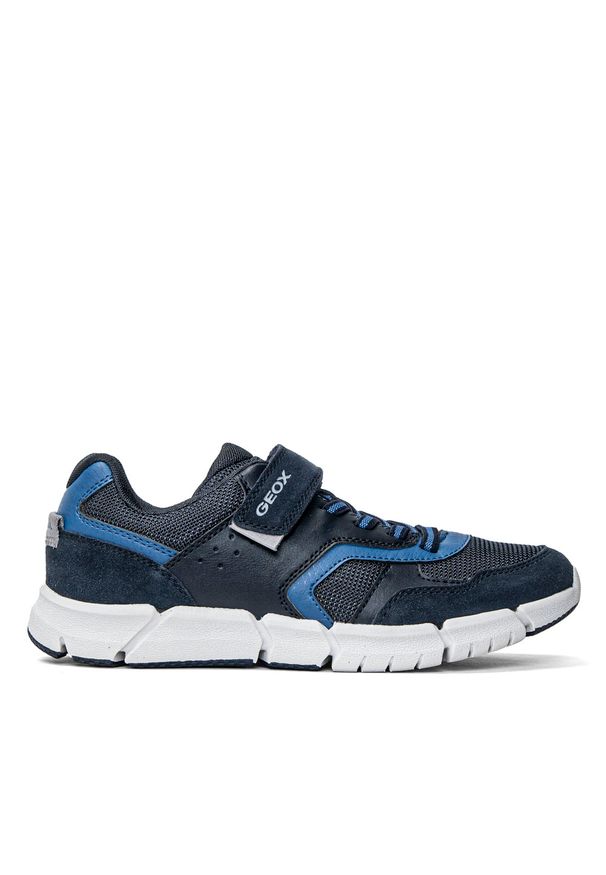 Geox - Sneakersy dziecięce granatowe GEOX J Flexyper Boy. Kolor: niebieski. Materiał: materiał. Sport: bieganie