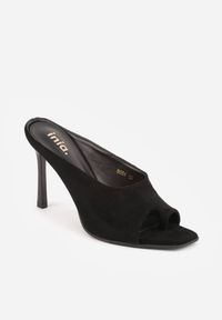Born2be - Czarne Eleganckie Klapki na Szpilce z Paskiem na Palec w stylu Japonek Undime. Okazja: na co dzień. Kolor: czarny. Sezon: lato. Obcas: na szpilce. Styl: elegancki #4