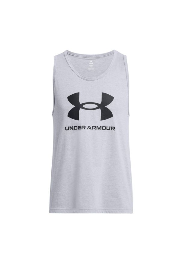 Tank top Under Armour Sporstyle Logo. Kolor: szary, czarny, wielokolorowy. Materiał: bawełna. Styl: sportowy