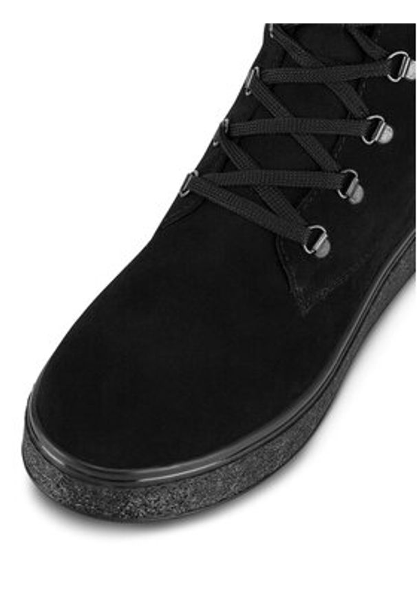 Rieker Trzewiki 78800-00 Czarny. Kolor: czarny. Materiał: skóra, zamsz