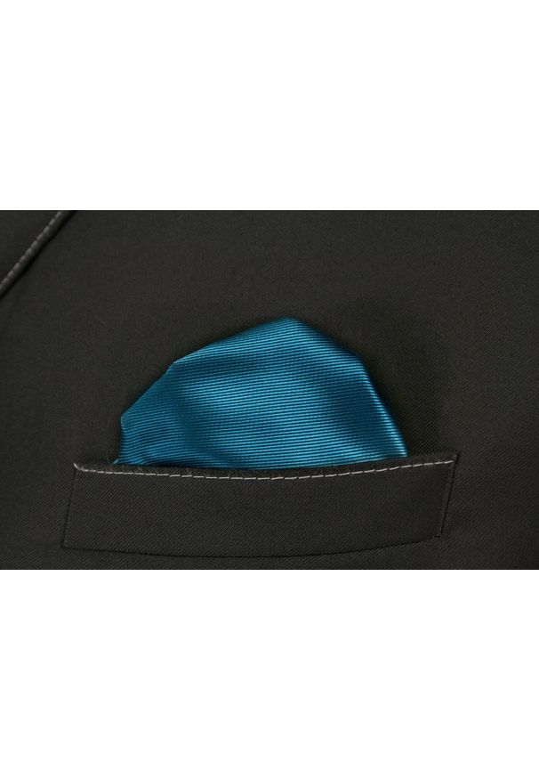 Poszetka Męska, Elegancka - Alties - Kolor Morski. Kolor: niebieski. Materiał: mikrofibra