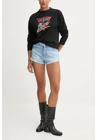 Guess - GUESS Czarna bluza damska Love, Rozmiar M. Kolor: czarny #5