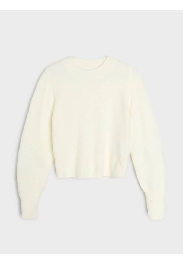 Sinsay - Sweter basic - kremowy. Kolor: kremowy