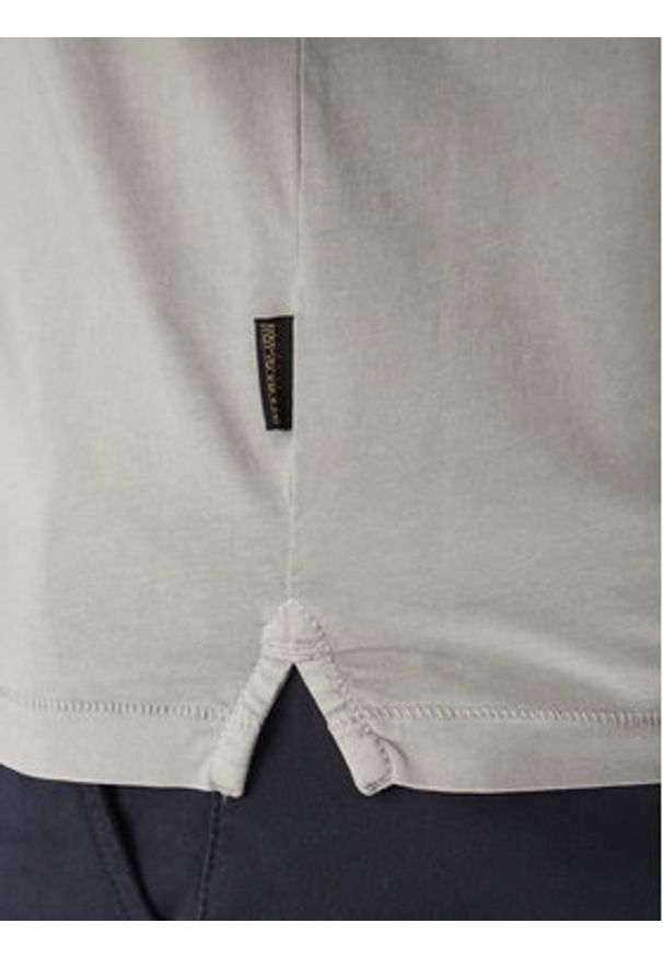 Napapijri Polo Elbas NP0A4GB4 Szary Regular Fit. Typ kołnierza: polo. Kolor: szary. Materiał: bawełna