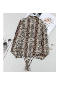 Intica - Body z długim rękawem w zwierzęcy wzór Innocenzia. Materiał: tkanina. Długość: długie. Wzór: motyw zwierzęcy