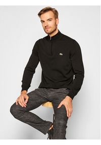 Lacoste Sweter AH1980 Czarny Classic Fit. Kolor: czarny. Materiał: bawełna