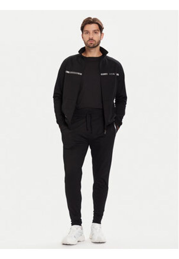 BOSS Bluza Authentic 50550561 Czarny Regular Fit. Kolor: czarny. Materiał: bawełna