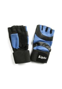 FIVE GLOVES - Fitness Gloves – skórzane rękawice treningowe, z wkładką. Kolor: niebieski. Materiał: skóra. Sport: fitness #1