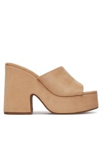 DeeZee Klapki E8341-1 Beżowy. Kolor: beżowy. Materiał: materiał