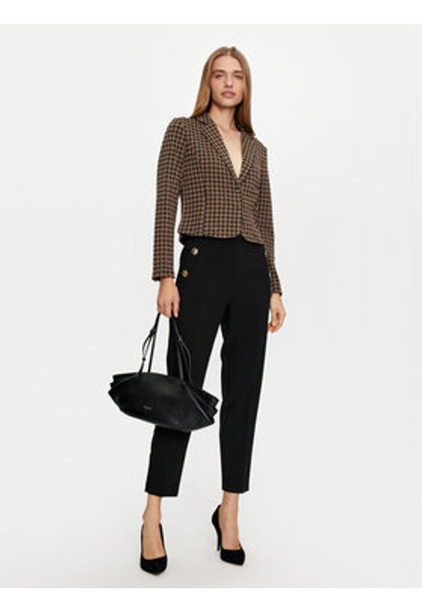 Fransa Marynarka Noreen 20614443 Brązowy Slim Fit. Kolor: brązowy. Materiał: syntetyk