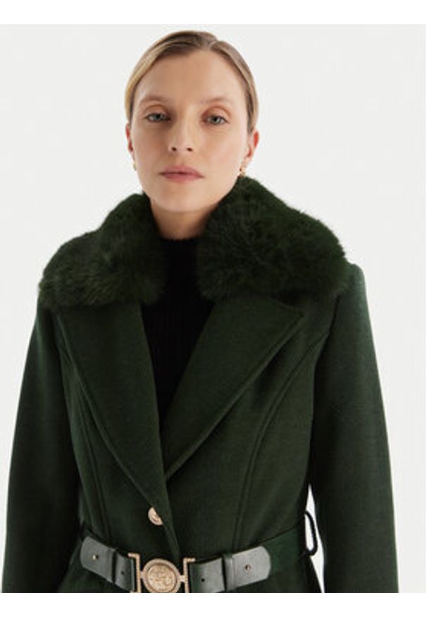 Guess Płaszcz przejściowy W5BL25 W2672 Zielony Regular Fit. Kolor: zielony. Materiał: syntetyk