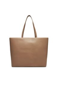 TOMMY HILFIGER - Tommy Hilfiger Torebka Th Modern Tote AW0AW17528 Beżowy. Kolor: beżowy. Materiał: skórzane