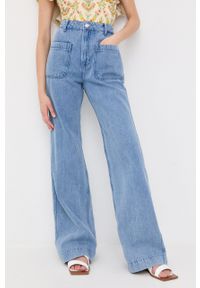 GESTUZ - Gestuz jeansy damskie high waist. Stan: podwyższony. Kolor: niebieski #1