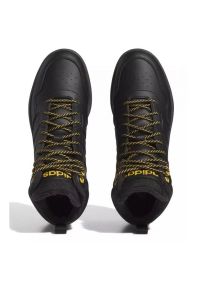 Adidas - Buty adidas Hoops 3.0 Mid Basketball Wtr M IG7928 czarne. Okazja: do domu. Nosek buta: okrągły. Zapięcie: sznurówki. Kolor: czarny. Materiał: syntetyk, materiał, guma, dresówka, futro, skóra. Szerokość cholewki: normalna. Sport: koszykówka #5