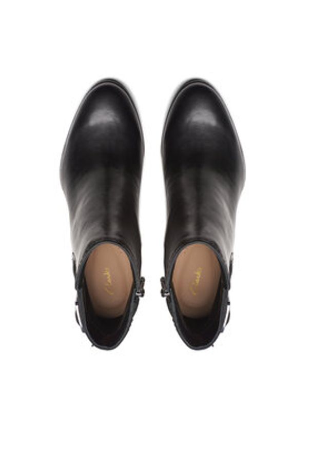 Clarks Botki Freva 85 Buckle 26174749 Czarny. Kolor: czarny. Materiał: skóra