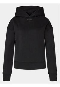 Calvin Klein Bluza Metallic Micro Logo Hoodie K20K206960 Czarny Regular Fit. Kolor: czarny. Materiał: bawełna