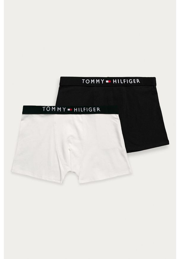 TOMMY HILFIGER - Tommy Hilfiger - Bokserki dziecięce (2-pack). Kolor: wielokolorowy. Materiał: bawełna, dzianina, elastan. Wzór: nadruk