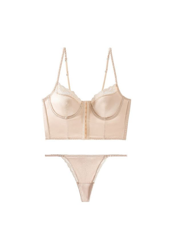 Intica - Komplet bielizny z gładkiej tkaniny na co dzień Murielle. Materiał: tkanina. Wzór: gładki