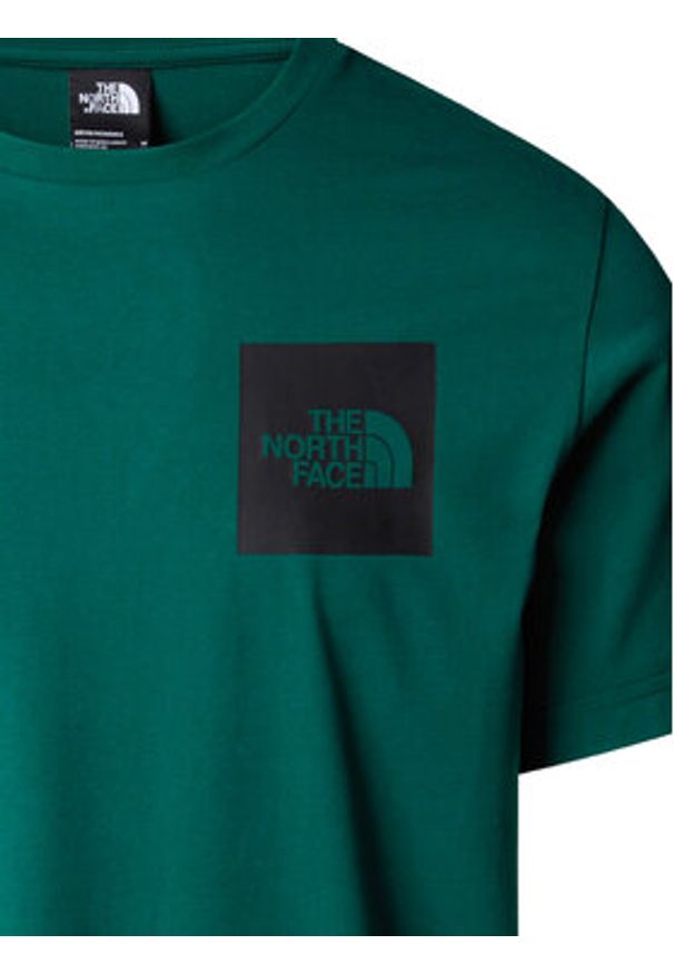 The North Face T-Shirt SS Fine NF0A8A6M Zielony Regular Fit. Kolor: zielony. Materiał: bawełna, syntetyk