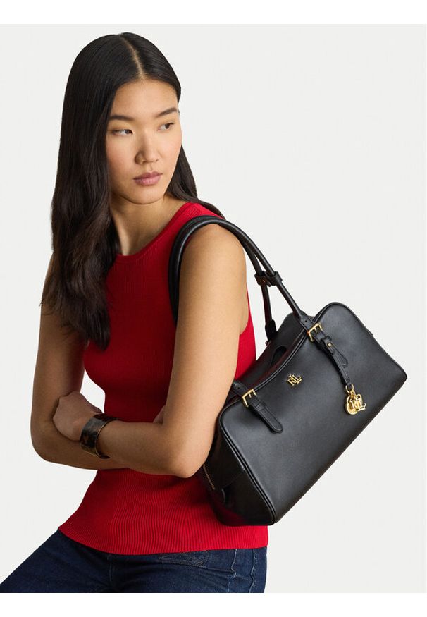 Lauren Ralph Lauren - LAUREN RALPH LAUREN Torebka 431P06068002 Czarny. Kolor: czarny. Materiał: skórzane