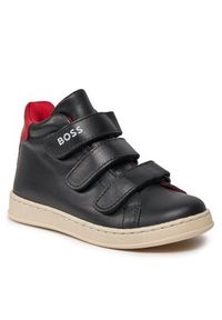 BOSS - Boss Sneakersy J09207 S Czarny. Kolor: czarny. Materiał: skóra
