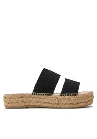 Manebi Espadryle Hamptons Double Sole 2 Bands Sandals K 1.0 JB Czarny. Kolor: czarny. Materiał: skóra, zamsz #1