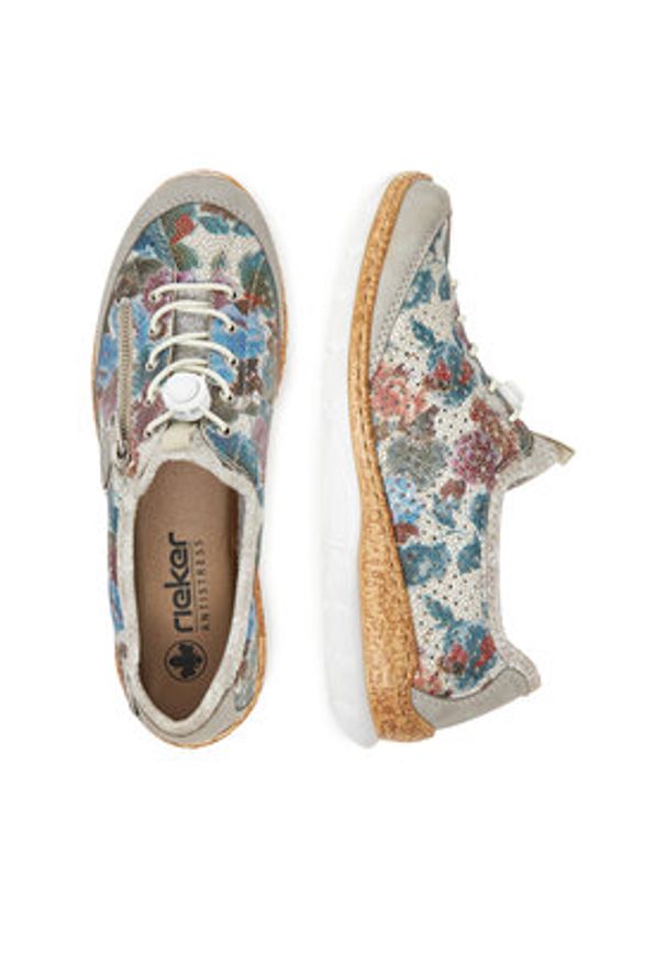Rieker Sneakersy N42V1-40 Szary. Kolor: szary. Materiał: syntetyk, materiał