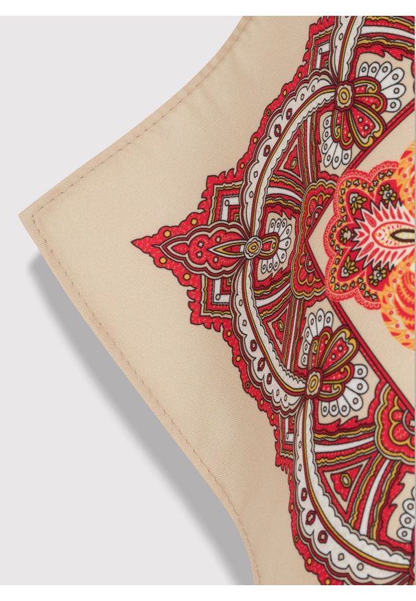 Pako Lorente - PAKO LORENTE – Beżowa poszetka we wzór paisley. Kolor: beżowy. Materiał: poliester. Wzór: paisley