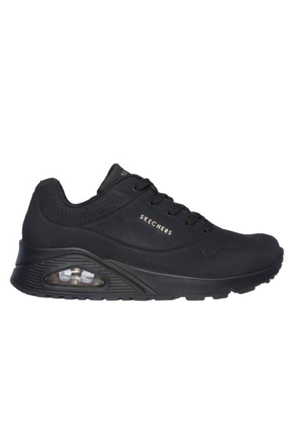 skechers - Buty do chodzenia damskie Skechers Uno Everywear. Zapięcie: sznurówki. Kolor: czarny. Materiał: materiał, syntetyk, tkanina. Szerokość cholewki: normalna. Sport: turystyka piesza