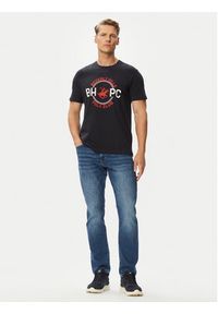 Beverly Hills Polo Club T-Shirt P-SS26M-TS1258 Granatowy Regular Fit. Typ kołnierza: polo. Kolor: niebieski. Materiał: bawełna #5