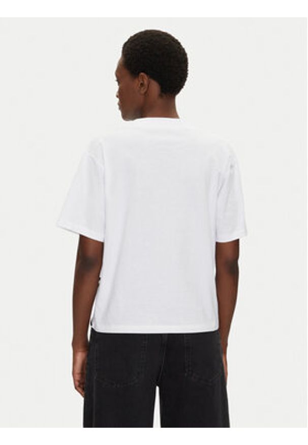 Karl Lagerfeld - KARL LAGERFELD T-Shirt A2W17104 Biały Relaxed Fit. Typ kołnierza: dekolt w karo. Kolor: biały. Materiał: bawełna