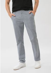 Volcano - Spodnie w kratę R-TIMO. Okazja: na co dzień. Materiał: elastan, bawełna, materiał. Wzór: kratka. Styl: casual, klasyczny #1