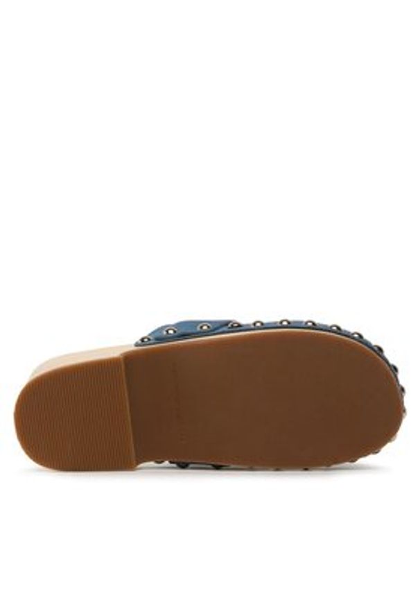 TOMMY HILFIGER - Tommy Hilfiger Chodaki Th Clog Suede FW0FW07171 Niebieski. Kolor: niebieski. Materiał: zamsz, skóra