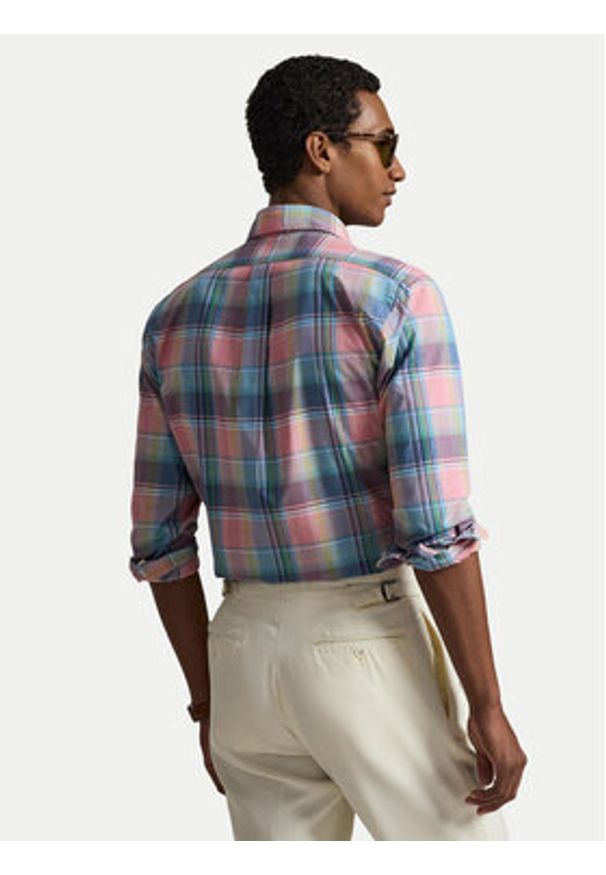 Polo Ralph Lauren Koszula 710P06020006 Różowy Custom Fit. Typ kołnierza: polo. Kolor: różowy. Materiał: bawełna