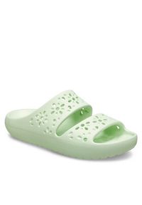 Crocs Klapki Classic Floral Cutout Sandal 210966 Zielony. Kolor: zielony #4