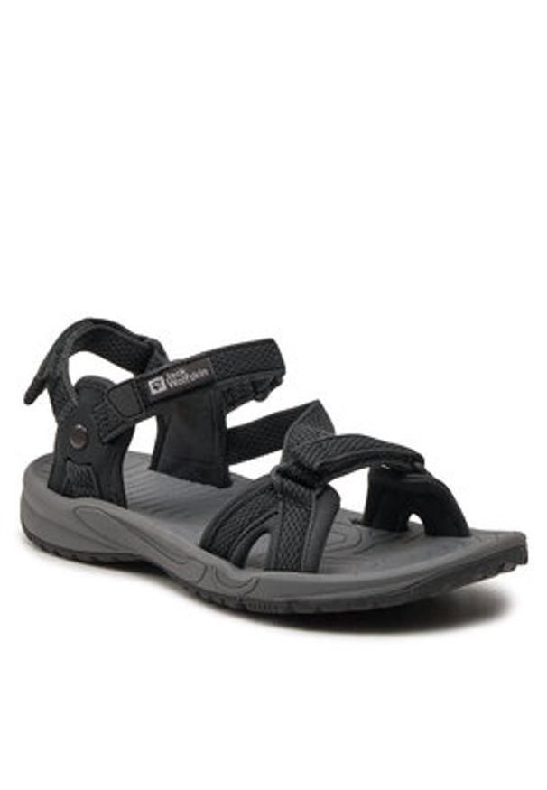 Jack Wolfskin Sandały Lakewood RiderSandal 4019041 Czarny. Kolor: czarny. Materiał: materiał