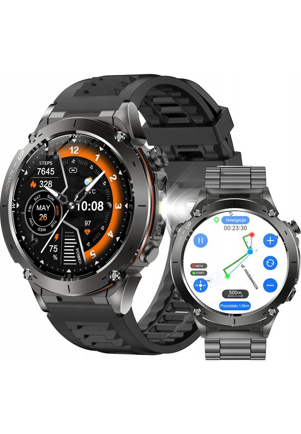 Lazird - SMARTWATCH GPS ZEGAREK NAWIGACJA 730MAH ROZMOWY LATARKA AMOLED WODOODPORNY. Rodzaj zegarka: smartwatch
