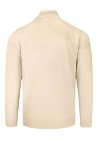 Elegancki Golf Męski - Brave Soul - Kremowy (Śmietankowy). Typ kołnierza: golf. Kolor: kremowy. Materiał: bawełna. Sezon: zima, jesień. Styl: elegancki #3