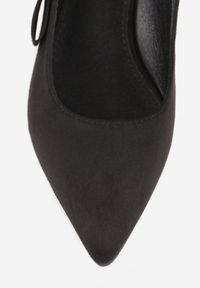 Renee - Czarne Sandały na Słupku Vices Slingback ze Skórzaną Wkładką Vevoline. Okazja: na co dzień, do pracy, na spotkanie biznesowe. Zapięcie: sprzączka. Kolor: czarny. Materiał: skóra. Sezon: lato. Obcas: na słupku. Styl: klasyczny, casual, biznesowy, elegancki #5