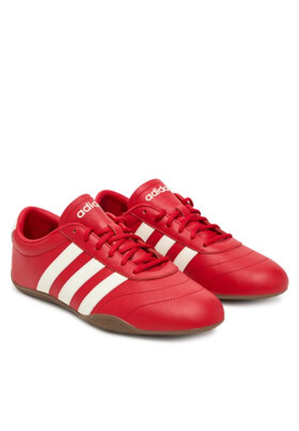 Adidas - adidas Sneakersy Grand Court Lo JQ9691 Czerwony. Kolor: czerwony. Materiał: skóra