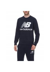 New Balance - Bluza na co dzień męska NEW BALANCE ciepła bez kaptura. Typ kołnierza: bez kaptura. Kolor: niebieski