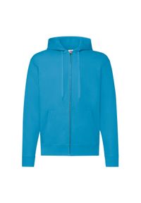 FRUIT OF THE LOOM - Klasyczna Kurtka Z Kapturem Dla Dorosłych Unisex. Typ kołnierza: kaptur. Kolor: niebieski. Sport: turystyka piesza