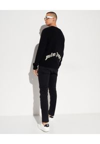 PALM ANGELS - Czarny sweter z wełny. Kolor: czarny. Materiał: wełna. Styl: klasyczny