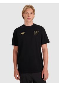 4f - 4F T-shirt regular męski 4F x Bartosz Zmarzlik - czarny XXL. Okazja: na co dzień. Kolor: czarny. Materiał: bawełna, jersey, dzianina. Długość rękawa: krótki rękaw. Długość: krótkie. Wzór: gładki, haft, ze splotem. Styl: sportowy, klasyczny, casual
