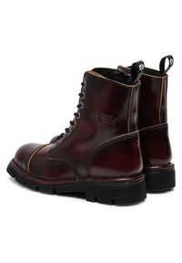 NEW ROCK Glany M-MILI083C-S56 Bordowy. Kolor: czerwony. Materiał: skóra. Styl: rockowy #4