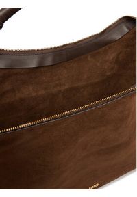TOMMY HILFIGER - Tommy Hilfiger Torebka Th Statement Leather Hobo Suede AW0AW18403 Brązowy. Kolor: brązowy. Materiał: skórzane, zamszowe #3