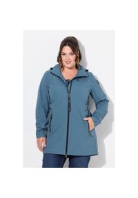 ULLA POPKEN - Damskie Kurtka funkcyjna HYPRAR wodoodporna trapezowy krój kaptur. Kolekcja: plus size. Kolor: szary. Materiał: poliamid, poliester, materiał, elastan. Sport: turystyka piesza #1