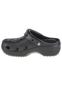 Crocs Classic Platformowe Clog W Kapcie Damskie. Okazja: na co dzień. Kolor: czarny. Materiał: syntetyk, nylon, materiał. Styl: casual