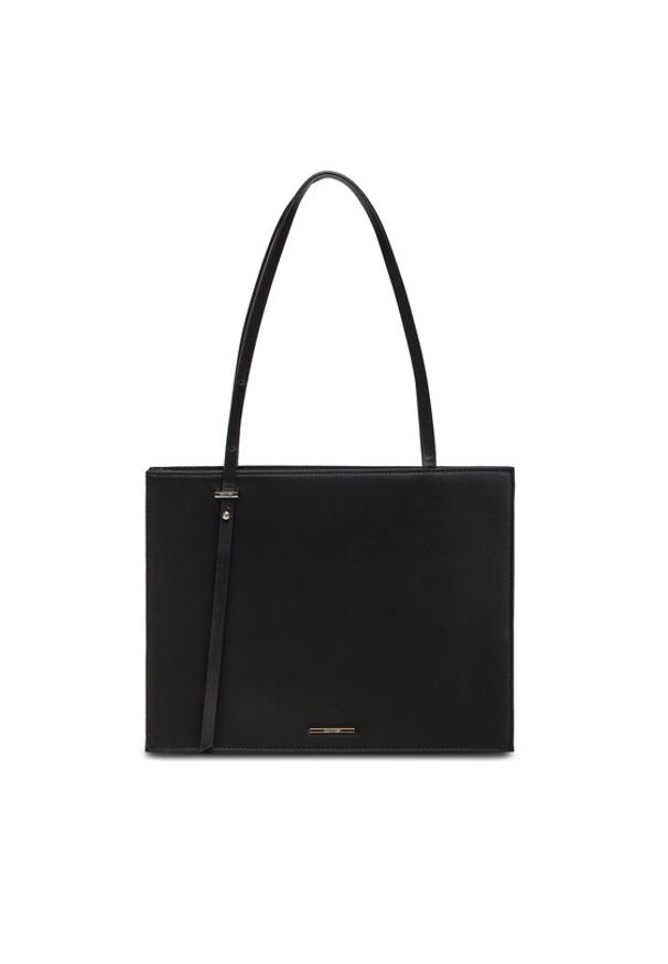 Calvin Klein Torebka Ck Square Shoulder Bag Md K60K611369 Czarny. Kolor: czarny. Materiał: skórzane